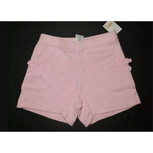 NWT Gymboree girl light pink cotton knit pull on shorts ruffle pockets bows 5T 5